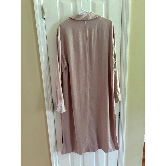 Sigrid Olsen Long Oversized Cardigan Blazer Jacket Linen Blend - Picture 3 of 3